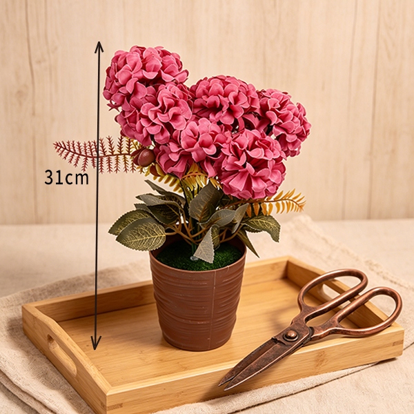 Otoño 3 Flor de Simulación Bonsai (Color Mezclado) 5