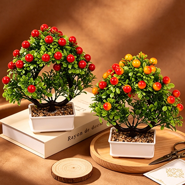 HS-21 Amor Cerezo Flor Artificial Bonsai (Color Mezclado) 3