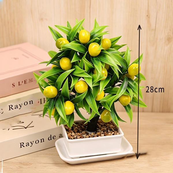 M1861 Kumquat Flor Simulation Bonsai (Color Mezclado) 6