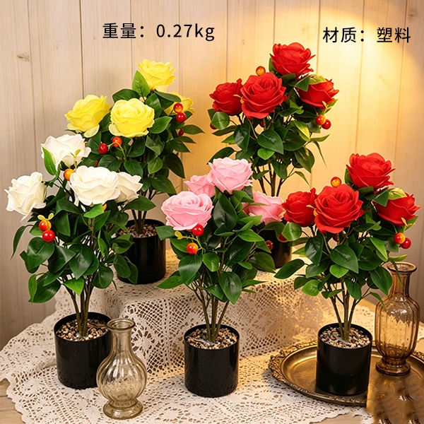 HS-49 Flor de Simulación Bonsai (Color Mezclado) 2