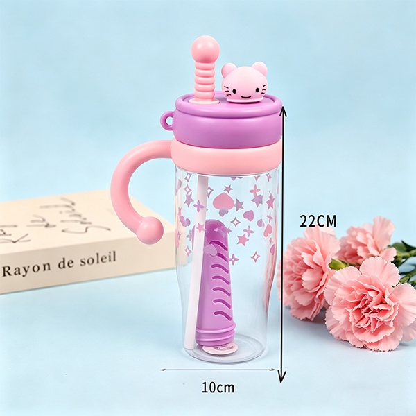 XMS-899 Mango de Dibujos Animados Adorable Taza de Plástico 1000ML 5