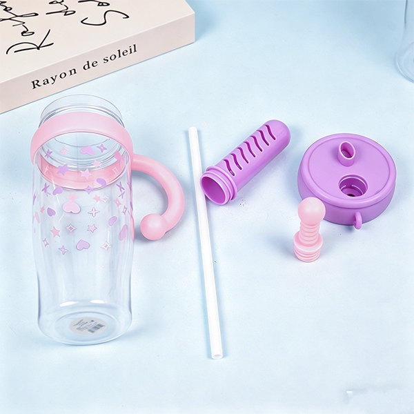 XMS-899 Mango de Dibujos Animados Adorable Taza de Plástico 1000ML 6