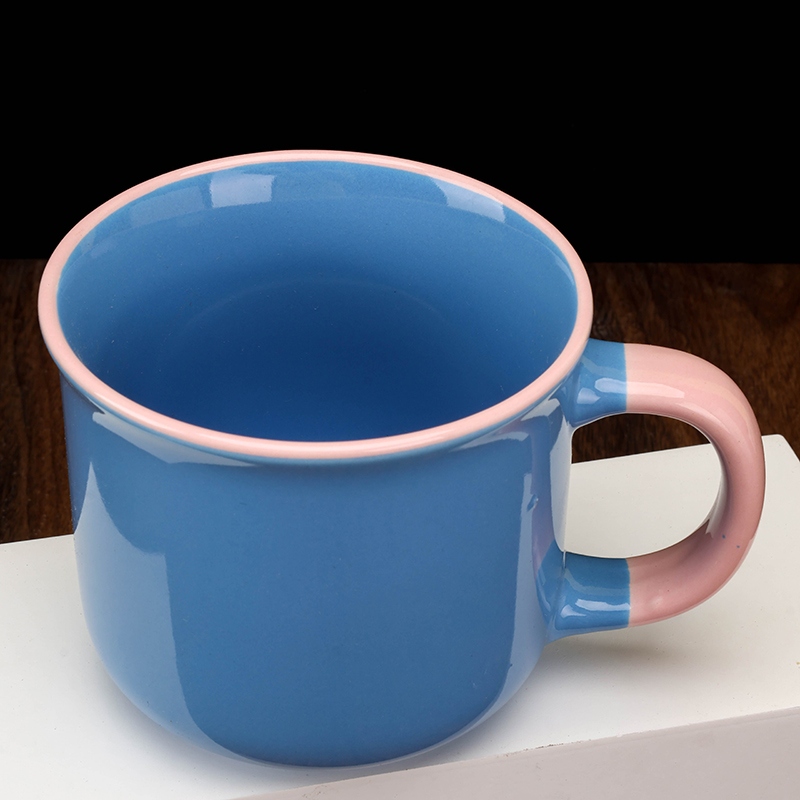 C- 16 Color Glaze Cerámica Taza (Color Al Azar) 4