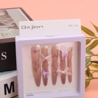 976 Dedos de Punta Serie de Encaje Falso Uñas 6