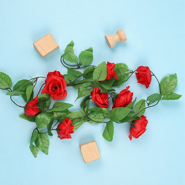 Nueve Rosas Flores de Simulación (Color Mezclado) 4