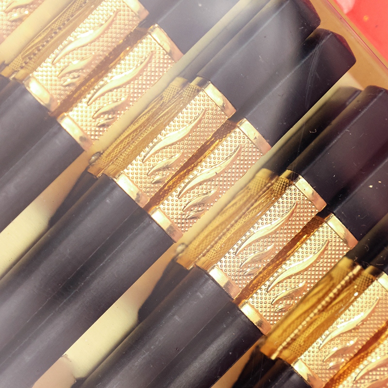 1129 Palillos de Aleación de Tres Hojas de Oro (10 Pares) 3