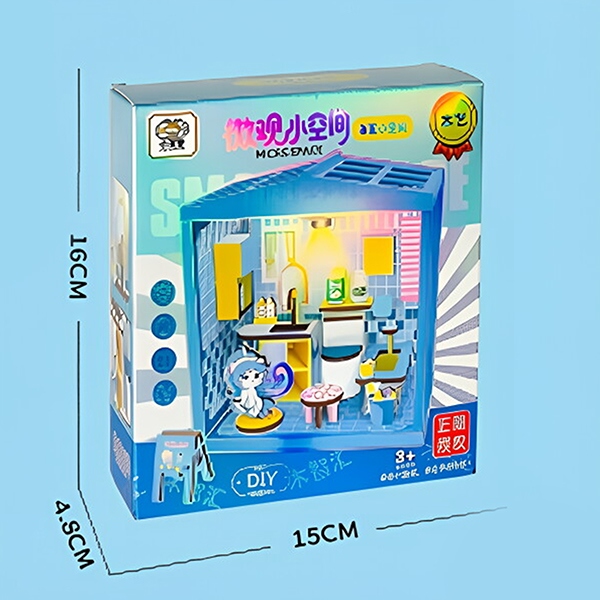 G66-46DIY Ensamblado Baño Pequeño Espacio (Con Luz) 3