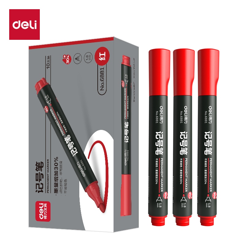 Deli Sida 6881 Marcador (Rojo) 2