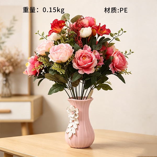 Flores Artificiales Rosadas (Estilo de Aleatoria) 2