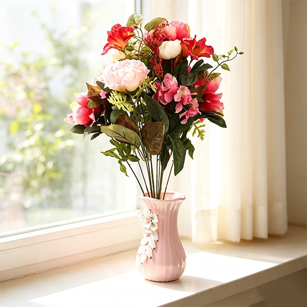 Flores Artificiales Rosadas (Estilo de Aleatoria) 5