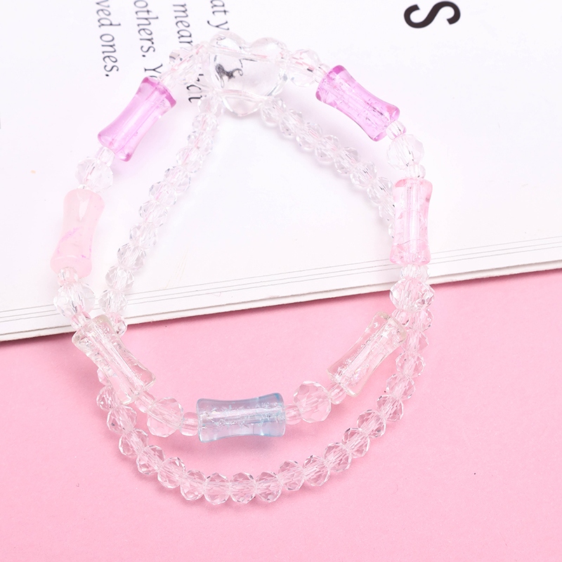 Pulsera de Cuentas de Bambú Corazón de Doble Capa 3