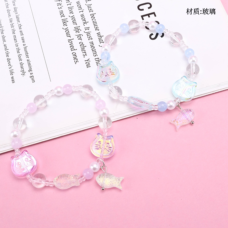 Pulsera de Bolas de Pescado de Gato Colorido 2