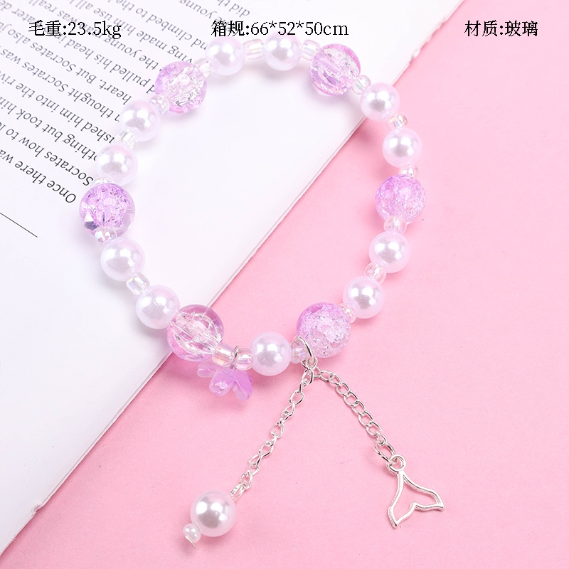 SL-26120-8 Color Pulsera de Perlas Colgante de Cinco Estrellas