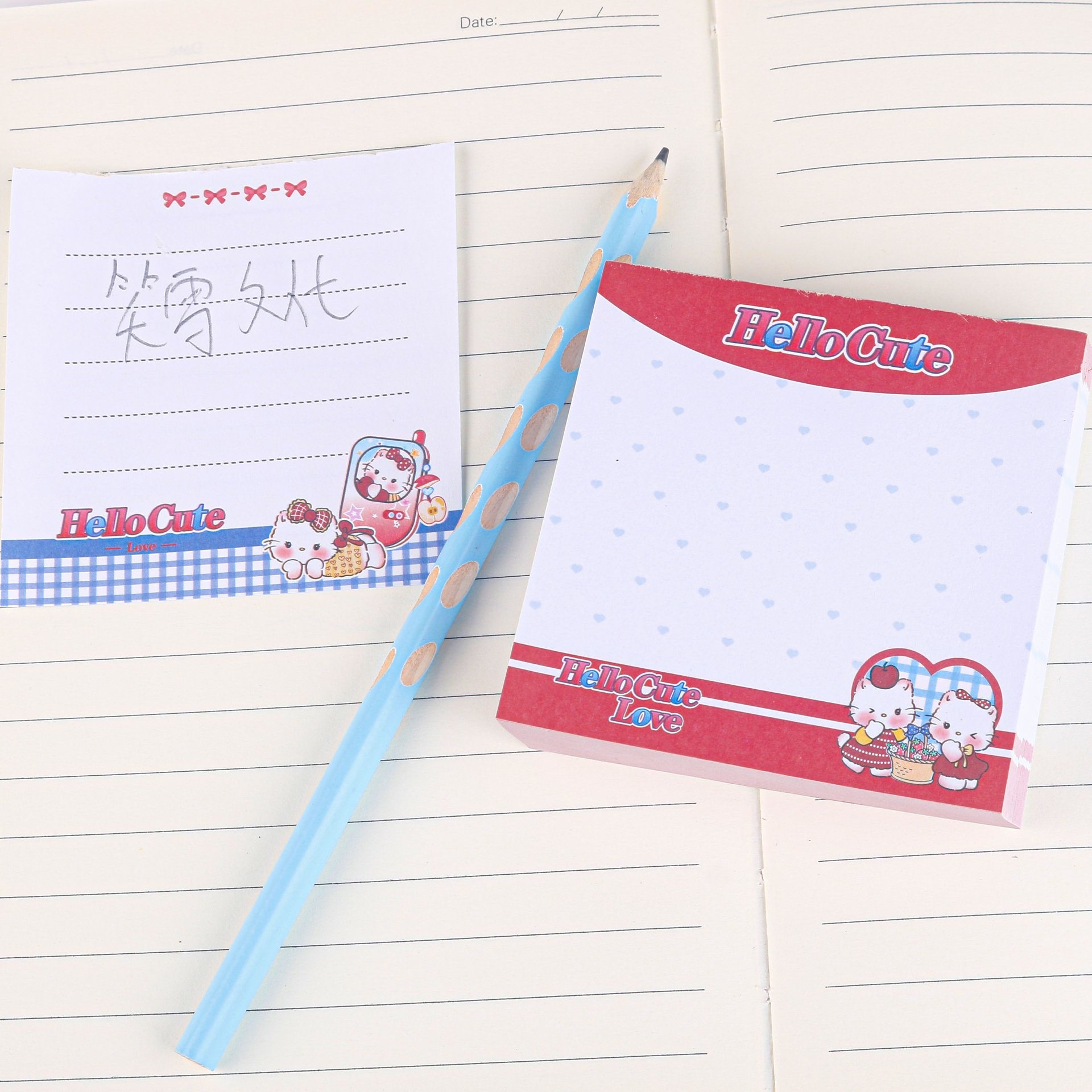 XX-1729 Cute Cat Sticky Note Pad (150 Hojas) 6