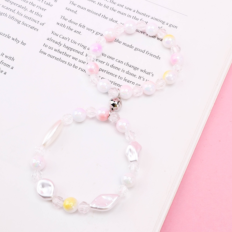 Pulsera de Perlas Perfilada de Color Dulce (2) 3
