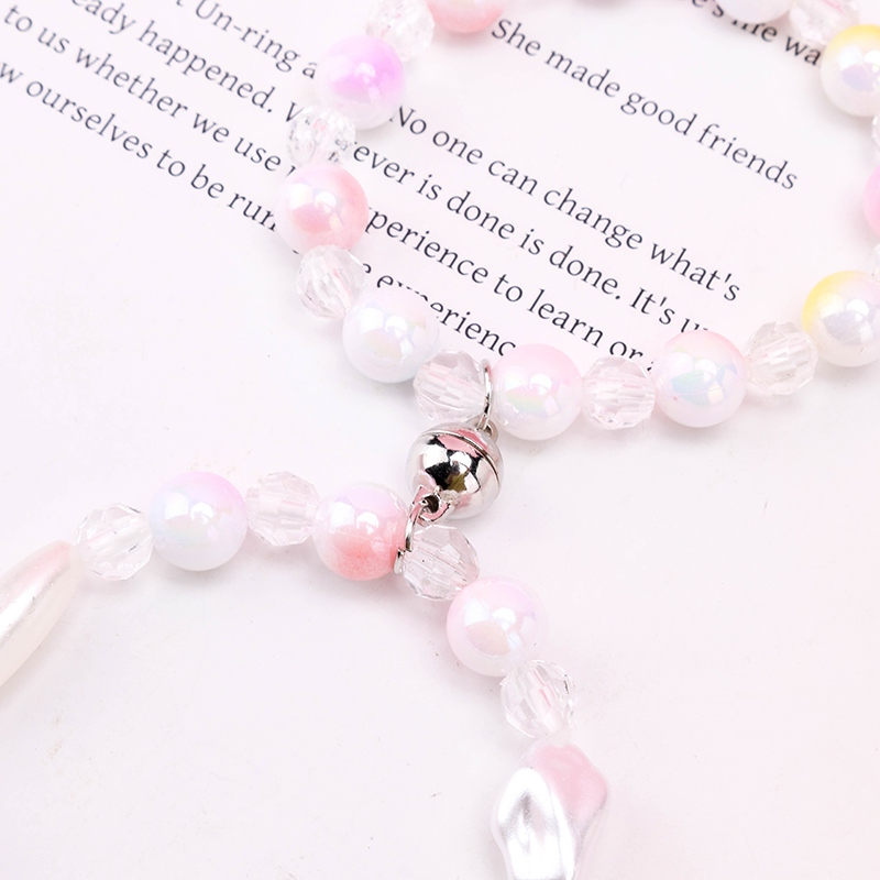 Pulsera de Perlas Perfilada de Color Dulce (2) 4