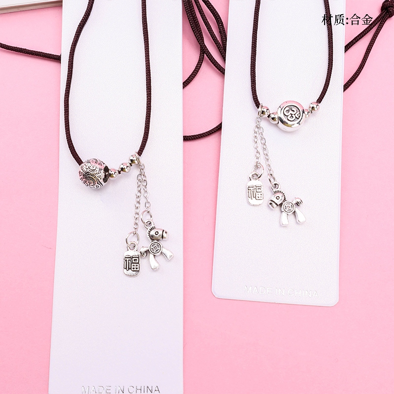 Imitación Plata Luton Accesorios Negro Rope Collar 2