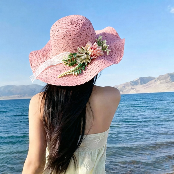Flor Embellecida Brim Woven Sombrero 5