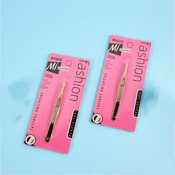HS-127 Beveled Single Rose Gold Eyebrow Clip 3