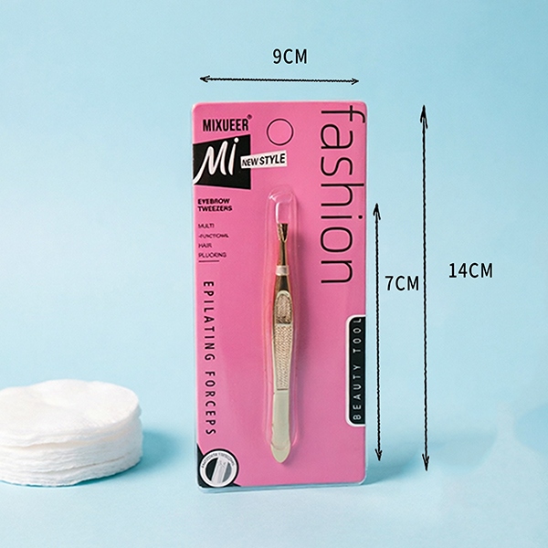 HS-127 Beveled Single Rose Gold Eyebrow Clip 5