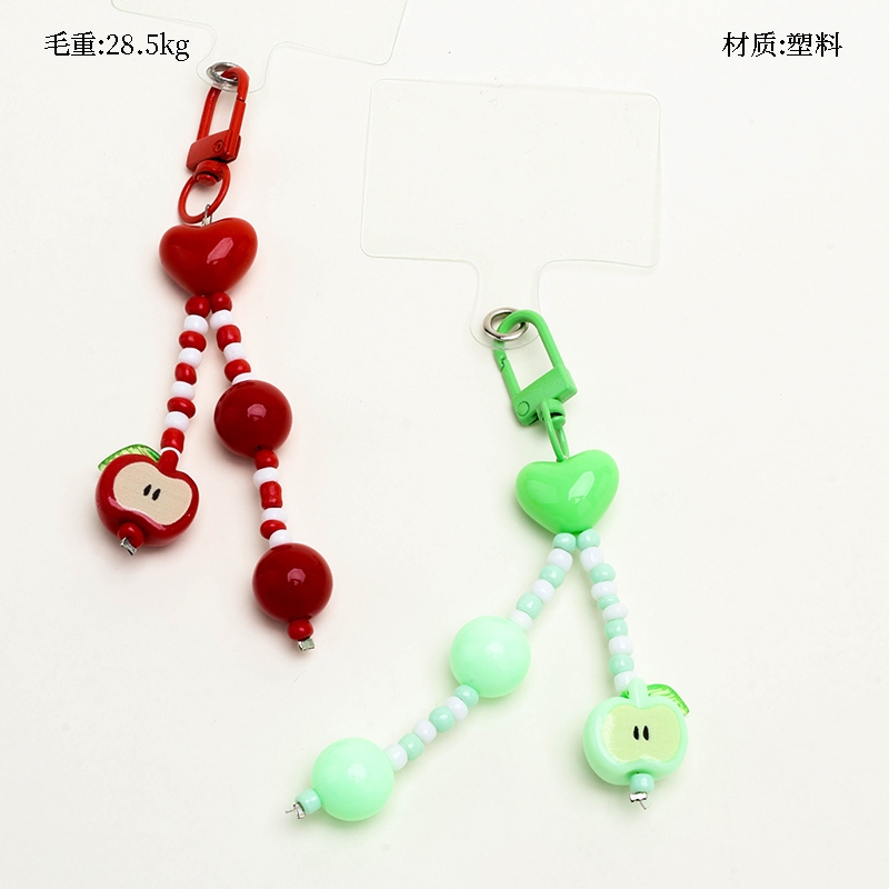 Color de la Cadena del Teléfono de Manzana Corazón (Pendiente)