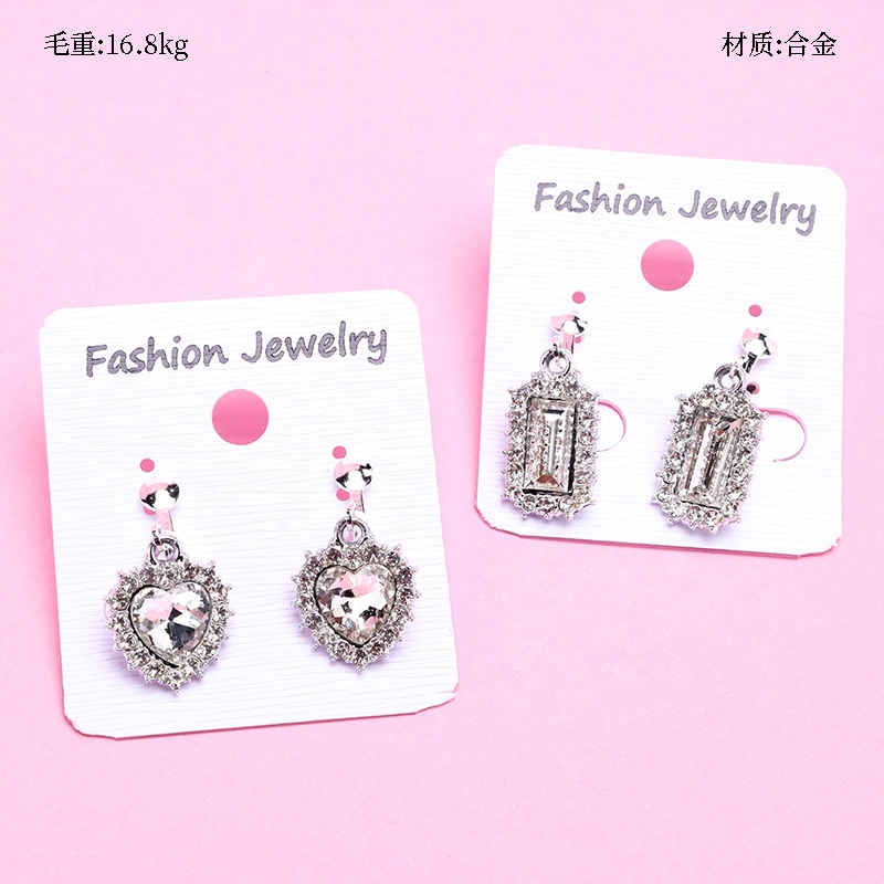 Long Side Drill Zircon Ear Clip 2