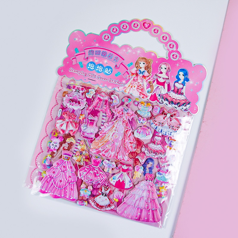 Hq-k010 Doble Capa Gold Stamping 3D Puffy Stickers 2