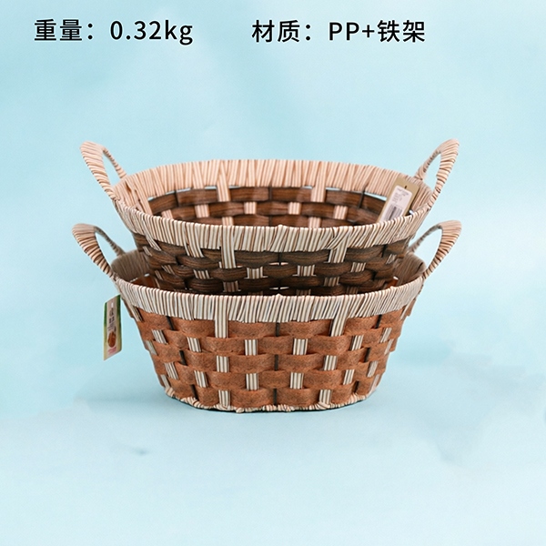 LN036 Antique Binaural Oval Basket