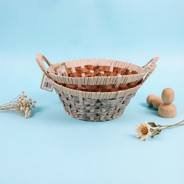 LN039 Antique Binaural Round Basket 3