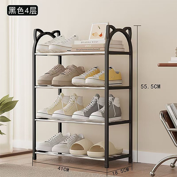 WH9107-4 Rack de Zapatos de Oreja de Cuatro Capas 5