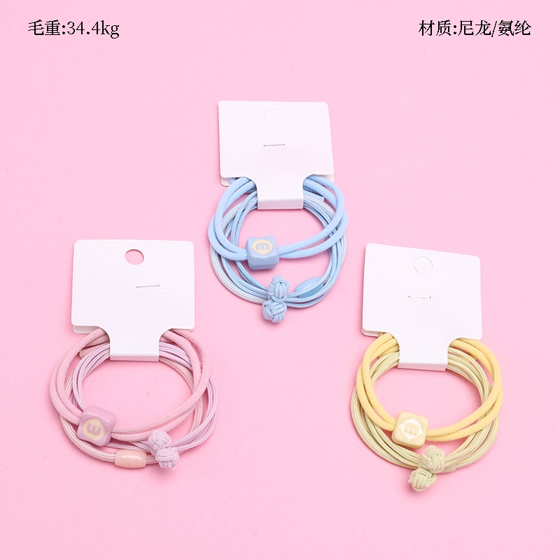 Tres Accesorios de Resina de Color Banda de Goma