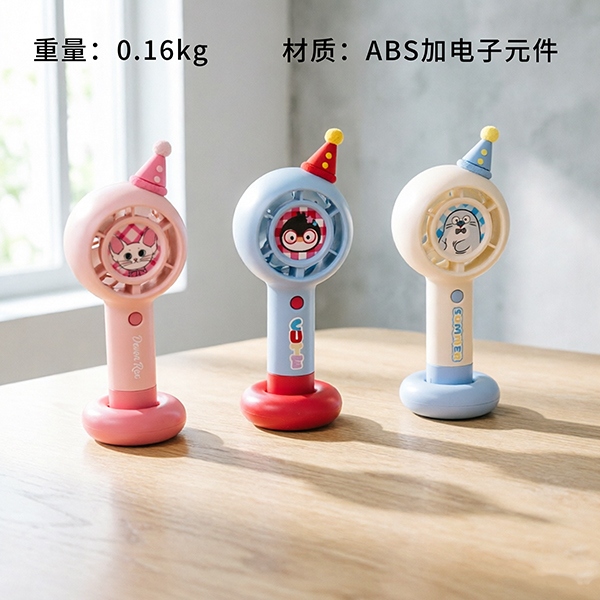 YS923A Party Penguin Ocean Devon Cat Handheld Fan 2