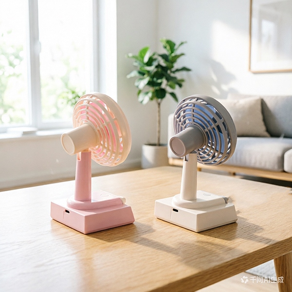 YS928 Penguin Ocean Mia Cat Pequeño Ventilador de Escritorio 3