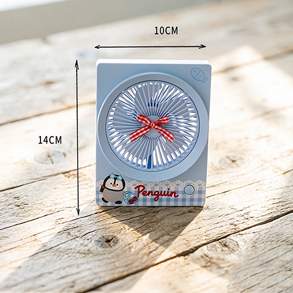 YS938 Star Sparkling Penguin Ocean Mia Cat Small Desktop Fan 5