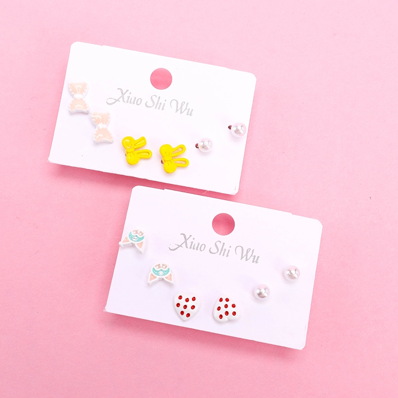Tres Pares de Pendientes de Perla de Gota de Aceite 4