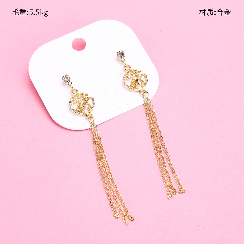 Pendientes de Perforación Long Guofeng Tassel Point 2