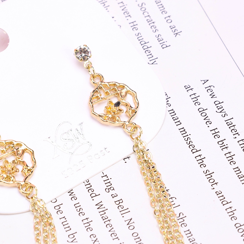 Pendientes de Perforación Long Guofeng Tassel Point 4