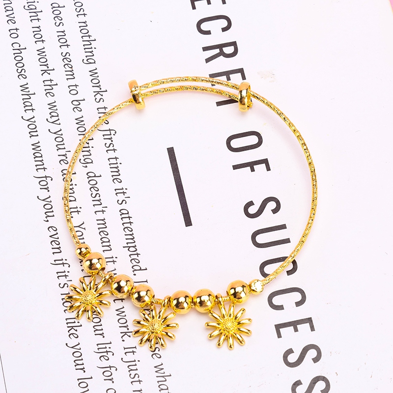 Pulsera de la Flor de Cuentas de Oro 3