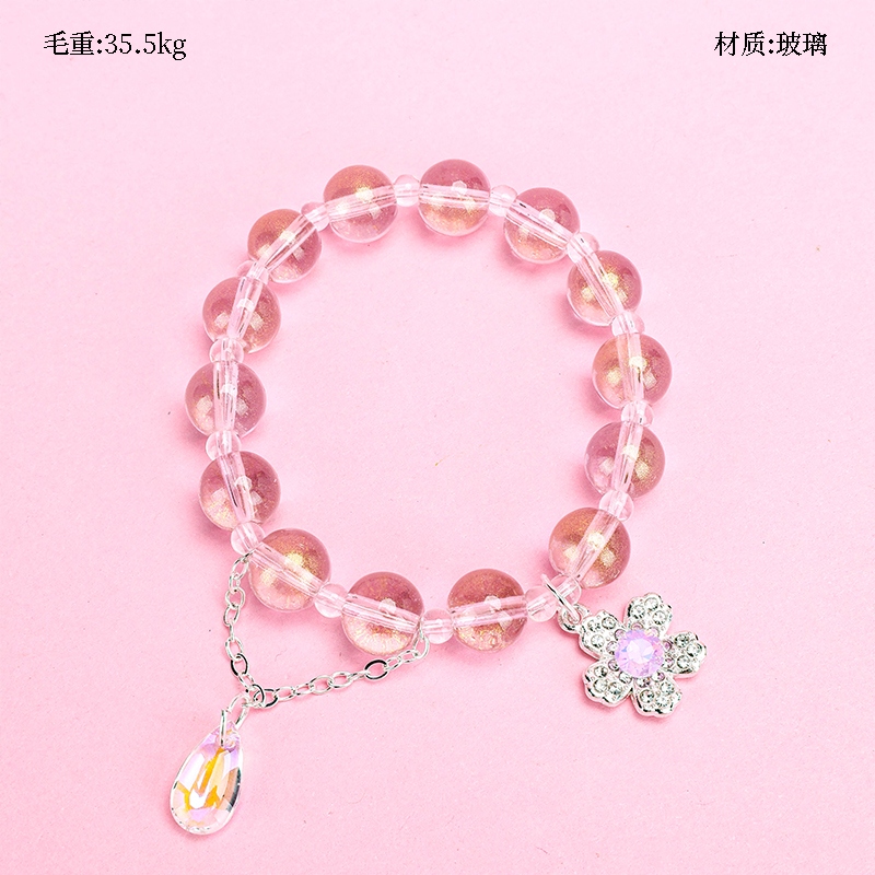 Zircon Flor Colgante Pulsera de Cuentas 2