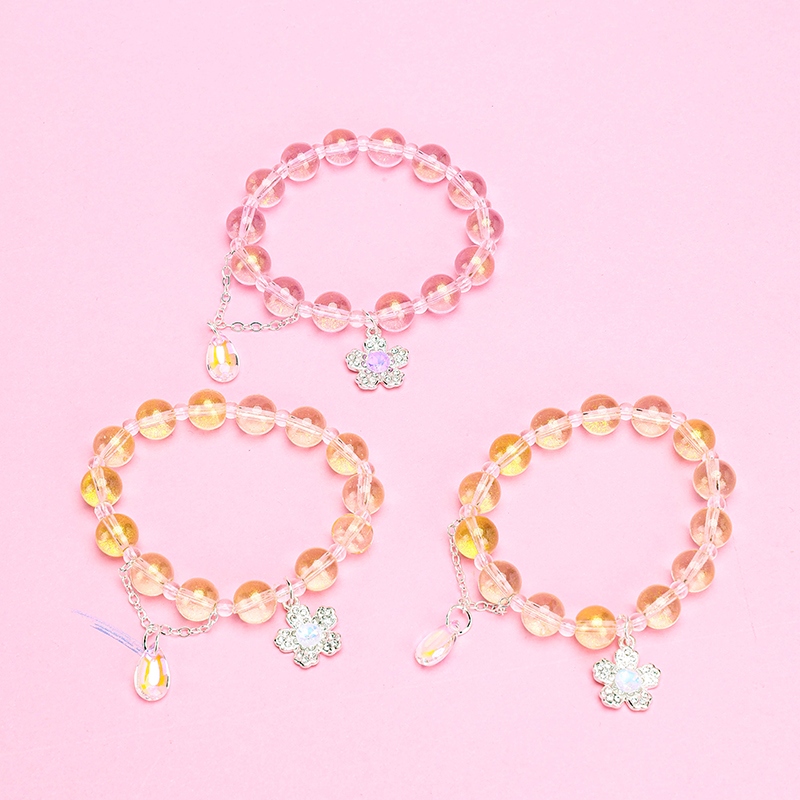 Zircon Flor Colgante Pulsera de Cuentas 3