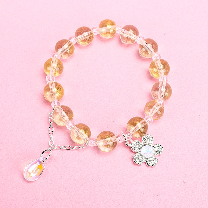 Zircon Flor Colgante Pulsera de Cuentas 4