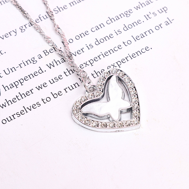 Diamante Peach Collar de Forma de Corazón 4