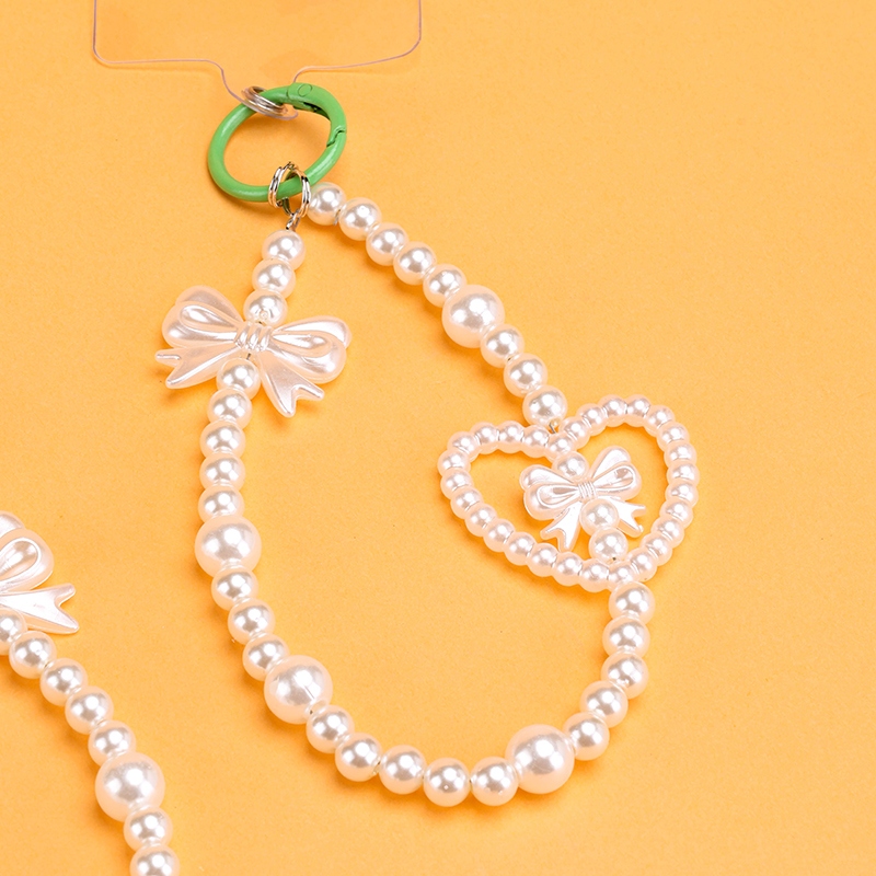 SJL-1051 Cadena Móvil de Proa del Corazón de Perlas (Pendiente) 3