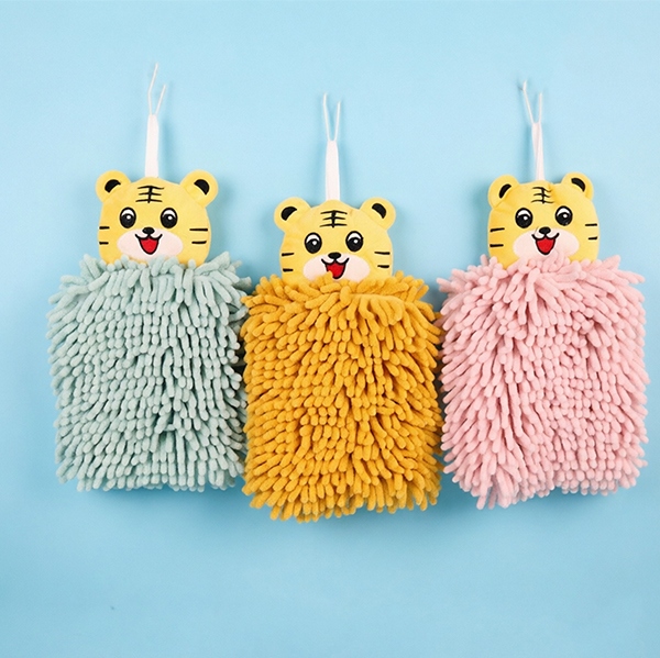 SYJ-113 Chenille Lindo Tigre Sassafras Toalla 3