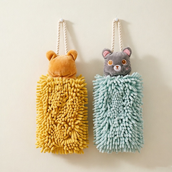 SYJ-112 Chenille Bear Sassafras Hand Towel 3