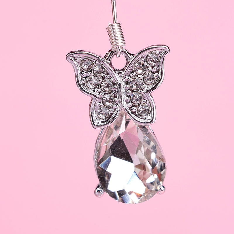 Pendientes de Cristal Largo Diamante 4