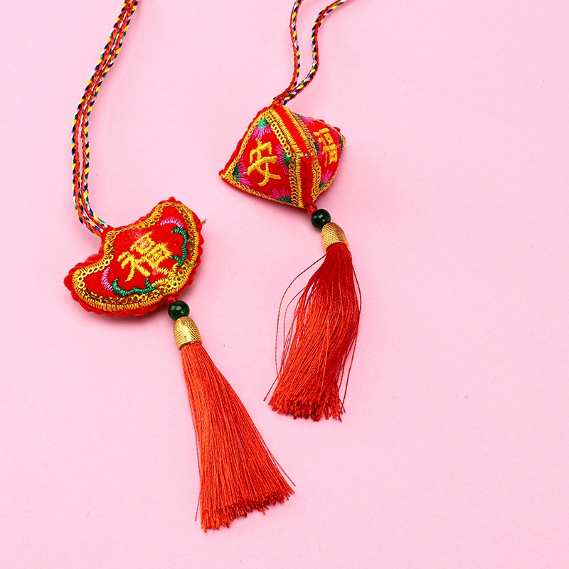 Bordado Tassel Pequeño Percha Colgante de Cuerda Larga 4