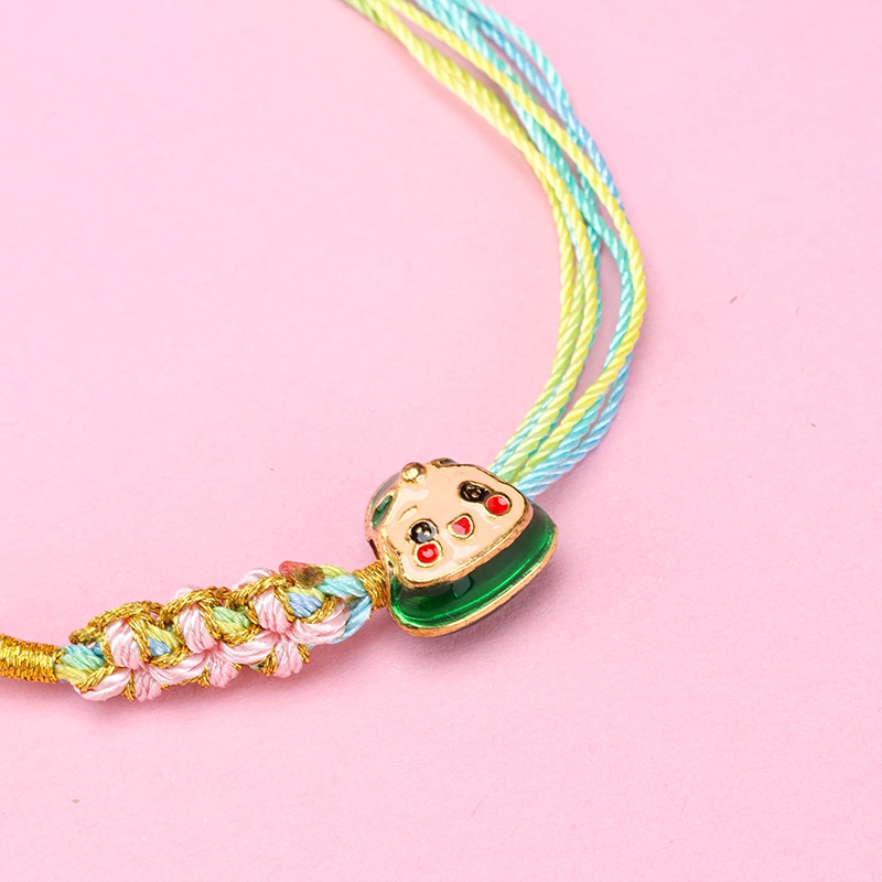Colorido Mil Silk Rope Zongzi Pulsera 3