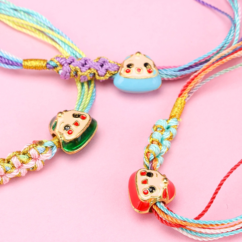 Colorido Mil Silk Rope Zongzi Pulsera 4