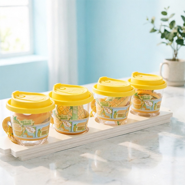 7343TTR Ika Meng Pineapple Sweet Cup Powder Puff (2 Pack) 3